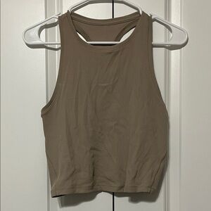 Beige Racerback Gym Tank